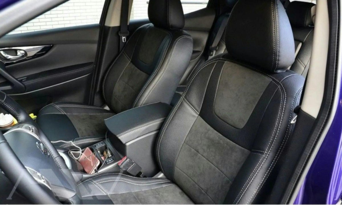 Чехлы Кашкай j10 алькантара