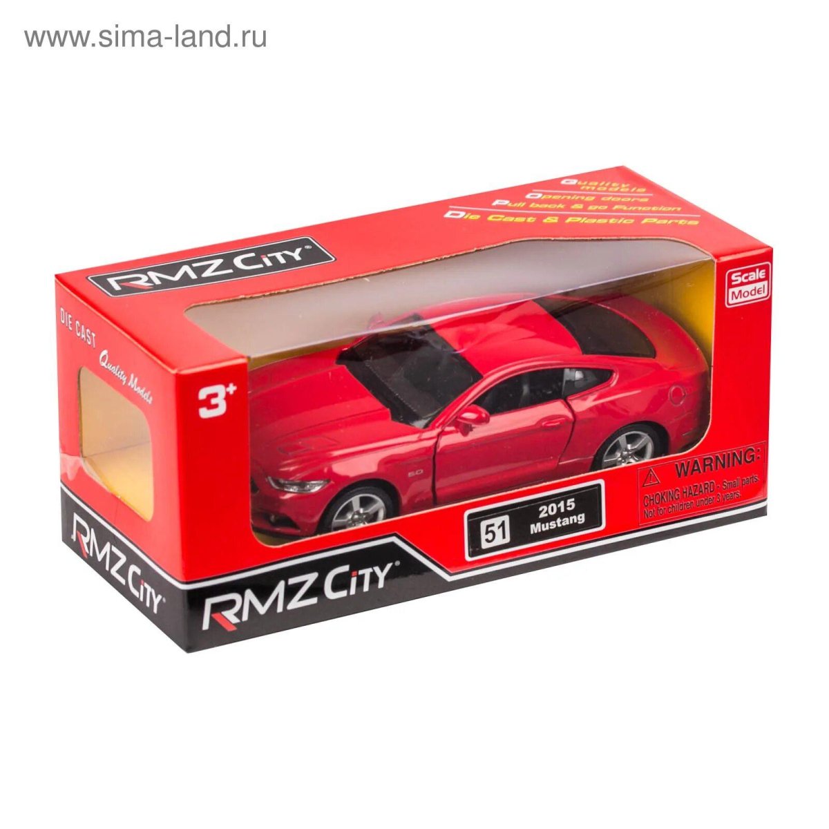 Легковой автомобиль RMZ City Ford Mustang 2015 (554029c) 1:32 127 см