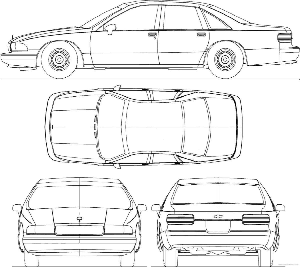 Chevrolet Caprice 1992 чертёж