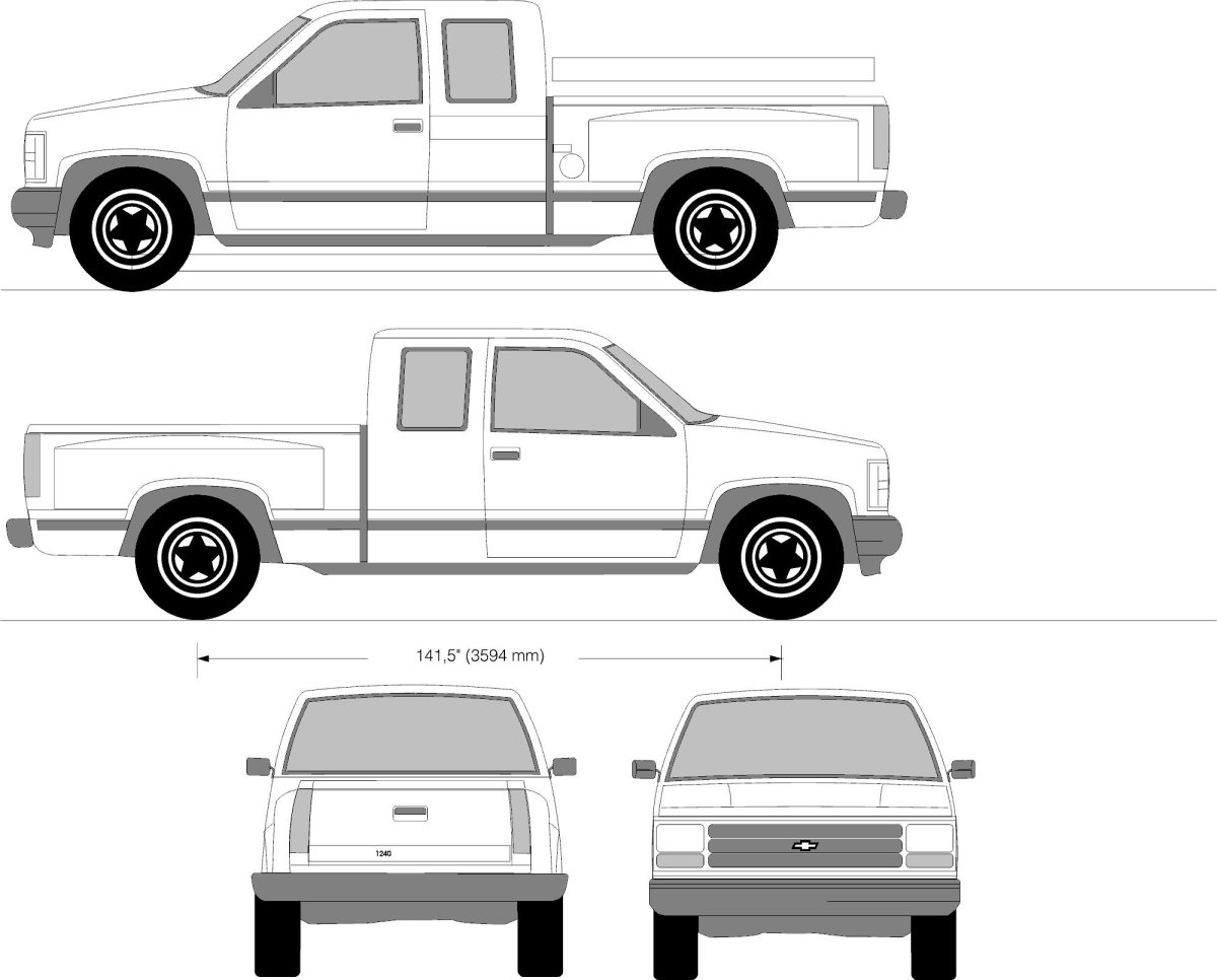 Dodge Ram Pickup чертеж