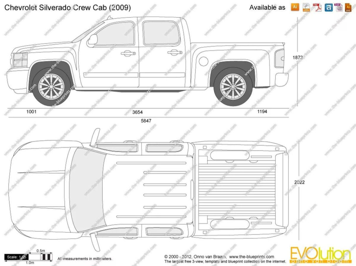 Чертёж Chevrolet Silverado 1500