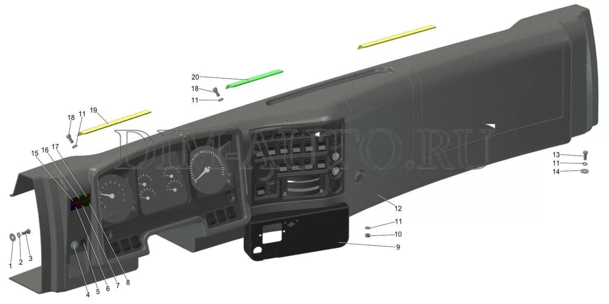 Бардачок торпеды КАМАЗ 6520