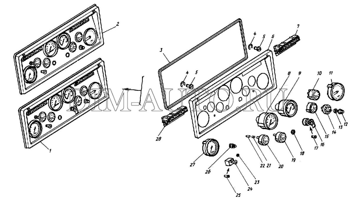 Щиток приборов КАМАЗ 4310
