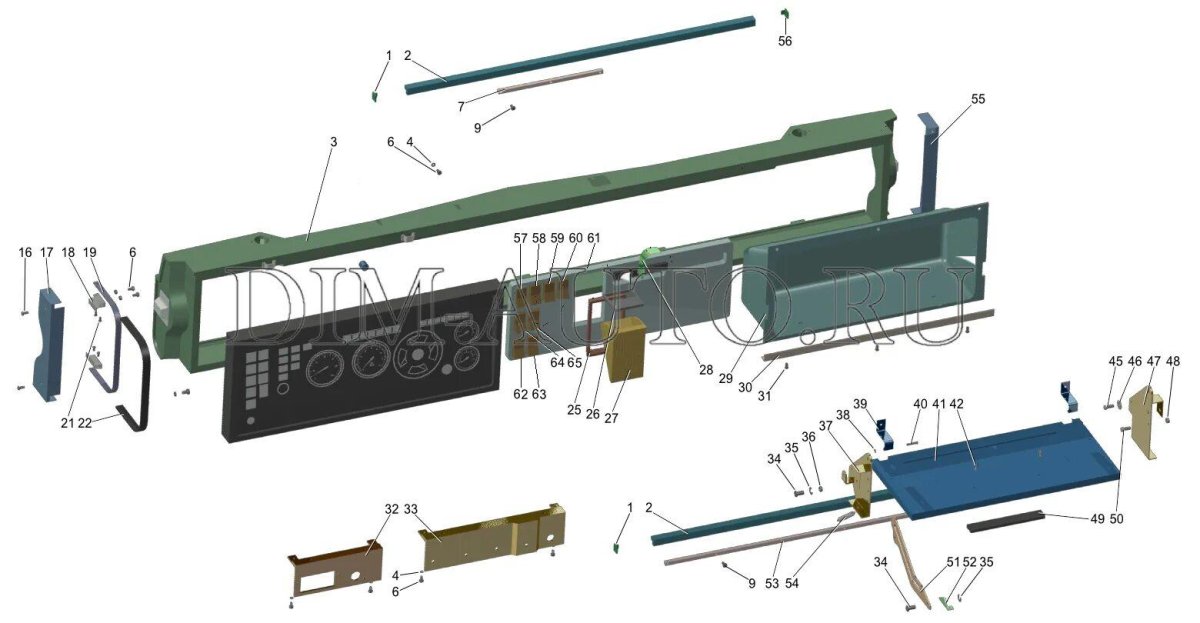 КАМАЗ 5320 крепление панели приборов