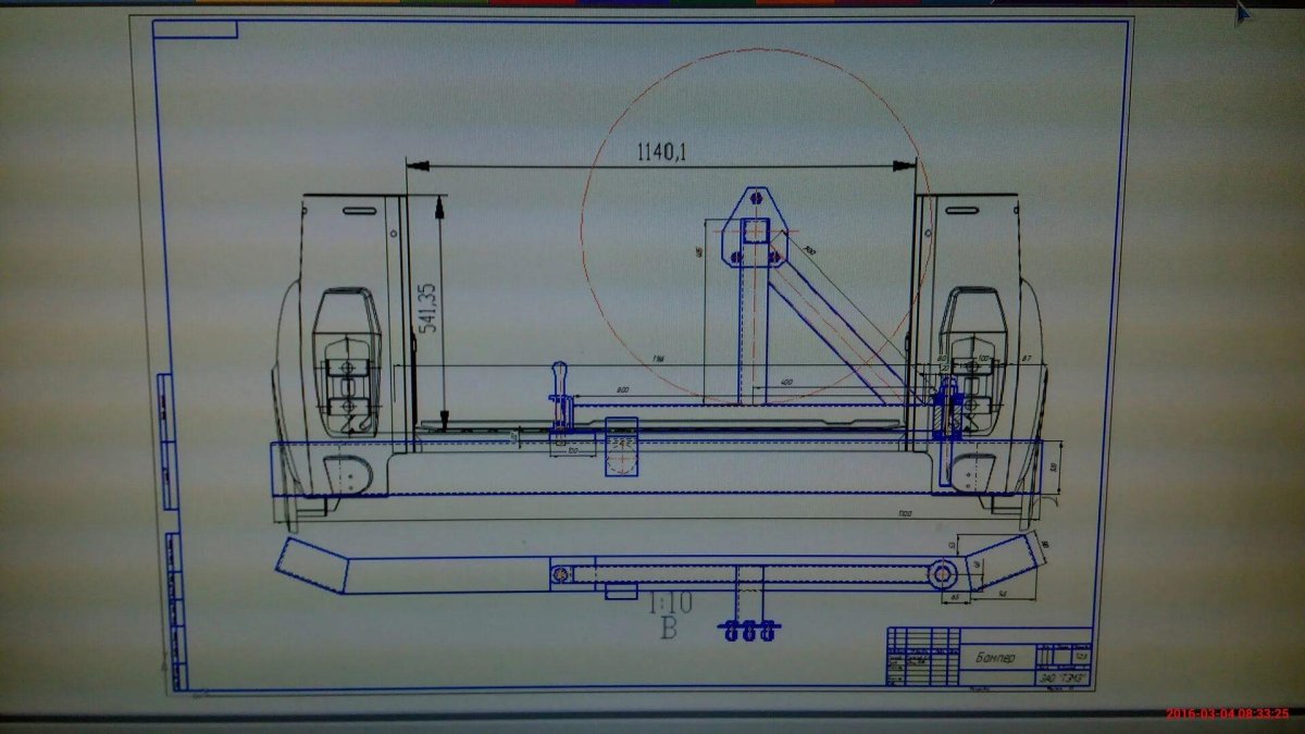Чертежи заднего силового бампера на УАЗ 469