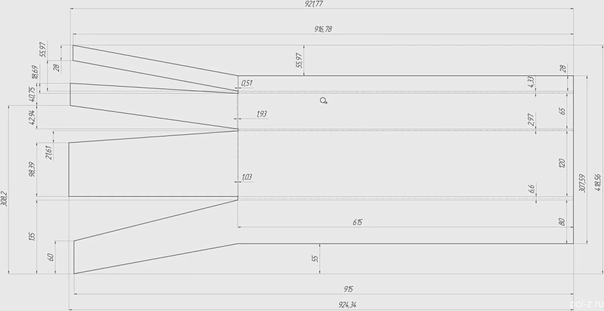 Чертеж силового бампера на УАЗ 469