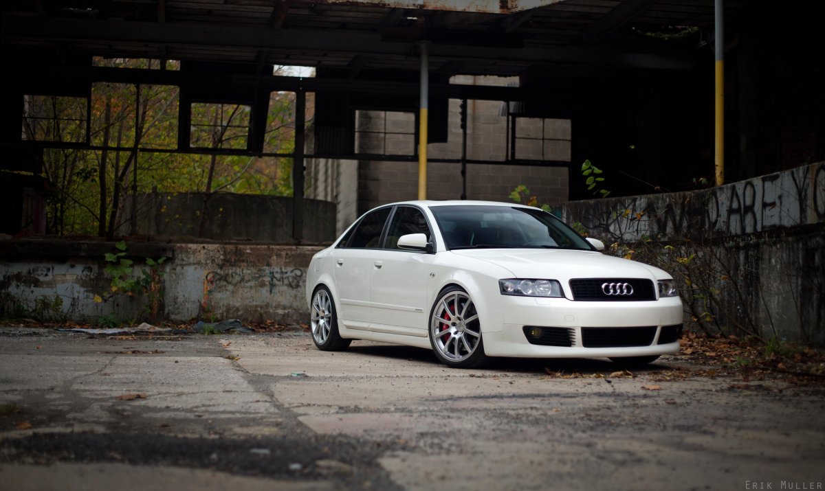 Белая Audi a4 b6