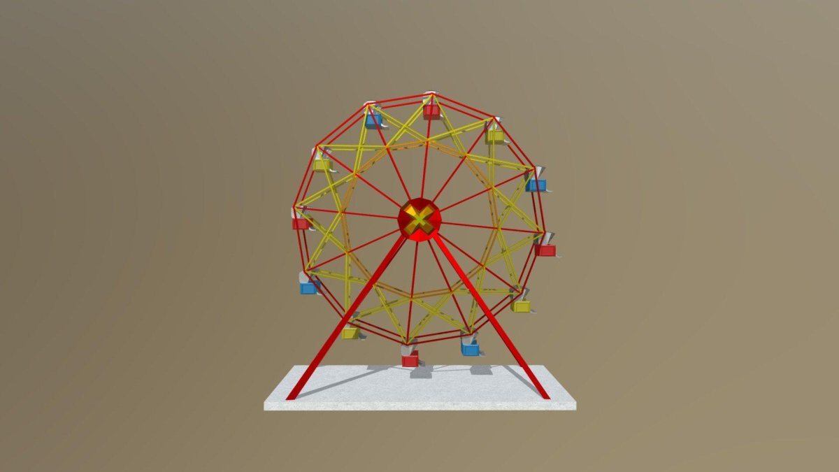 Колесо обозрения 3д модель