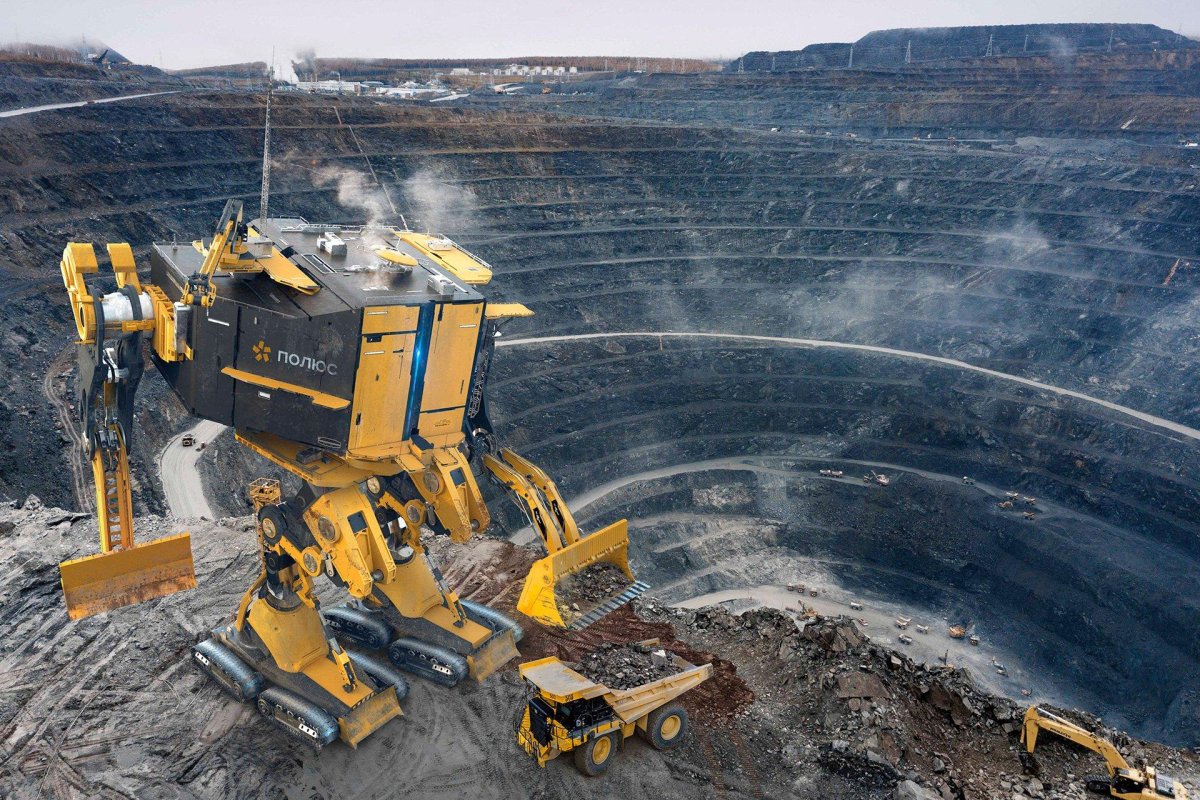 Шагающий экскаватор полюс золото