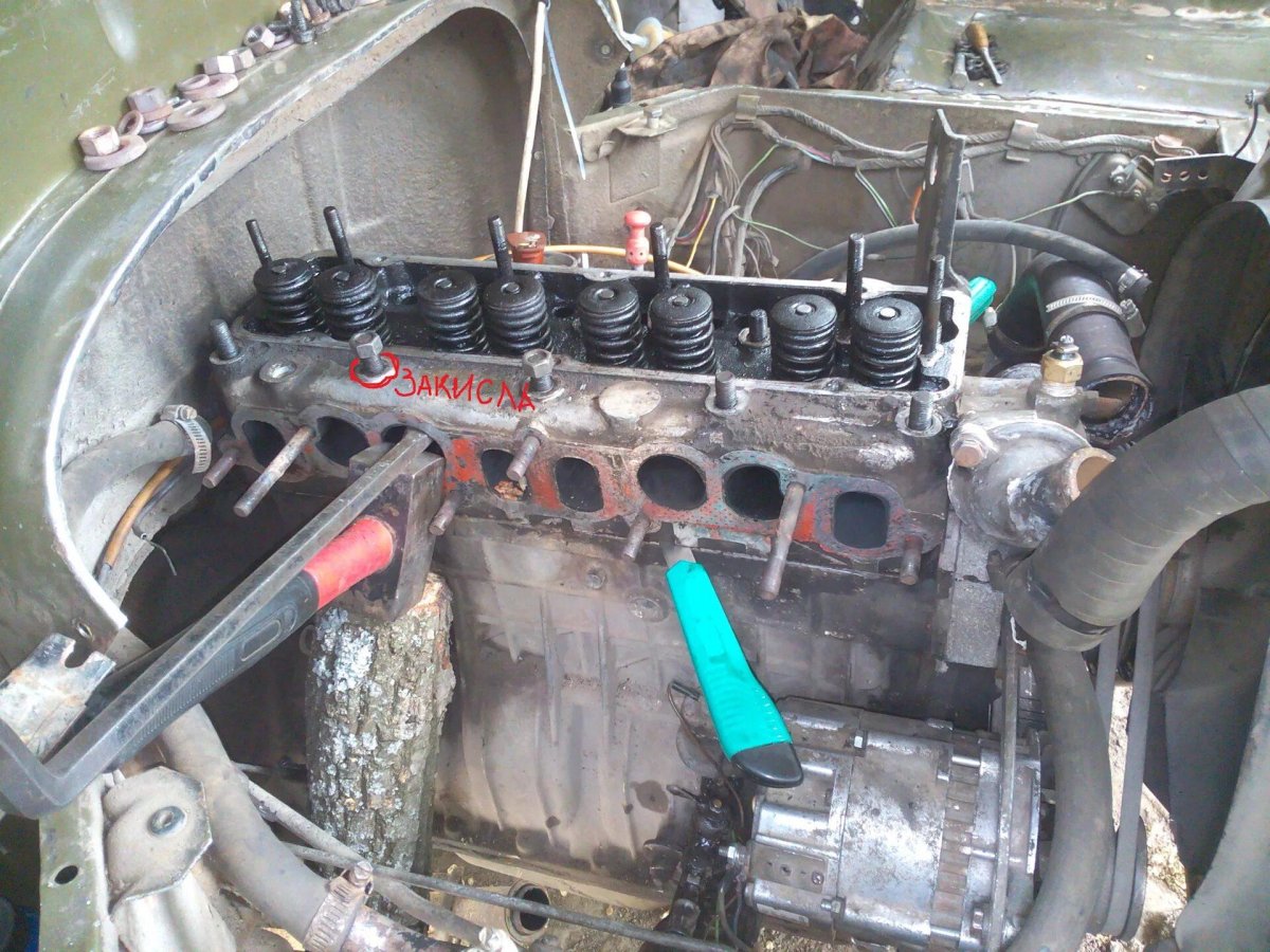 Снятие головки блока ЗМЗ 402