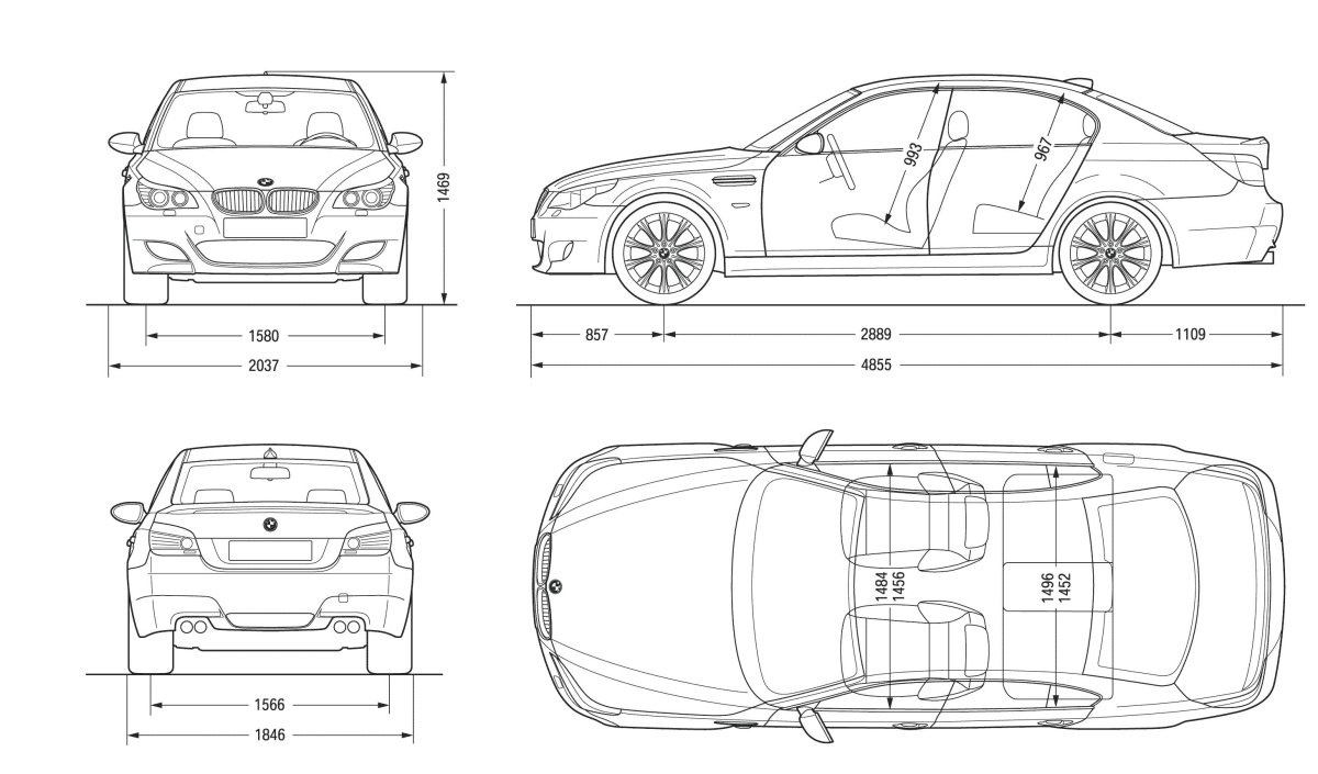 BMW e46 габариты