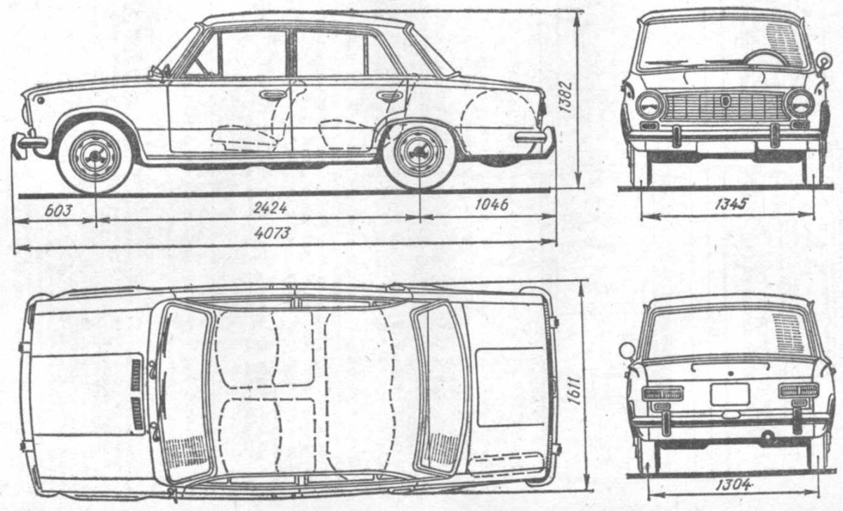 ВАЗ 2101 ширина кузова