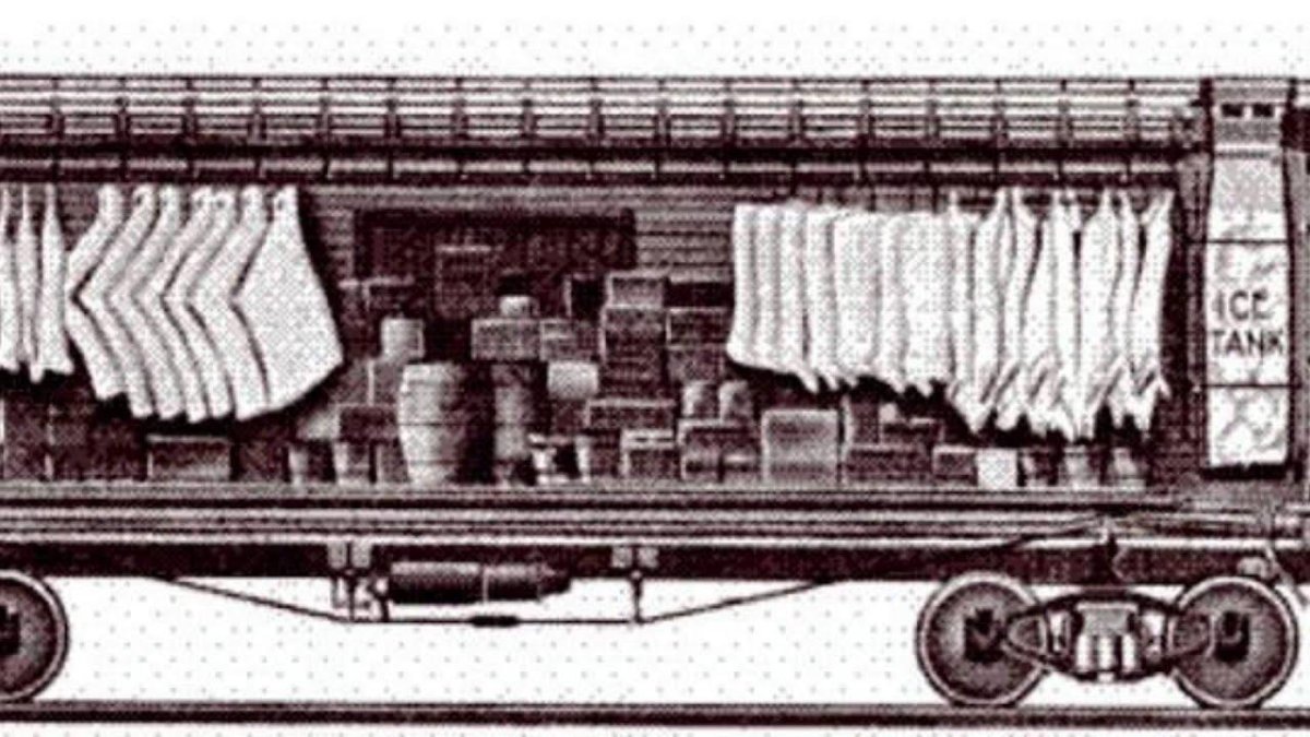 1857 Железнодорожный вагон холодильник