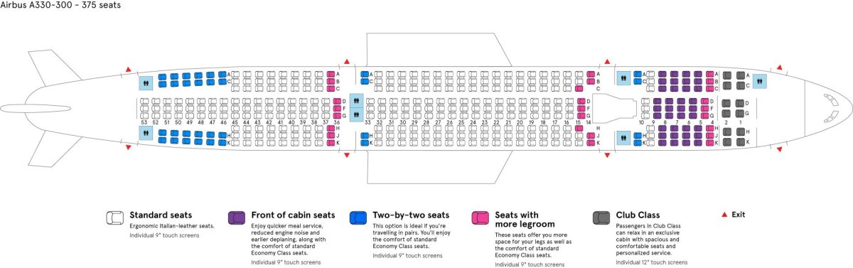 Схема самолета Аэробус 330-200