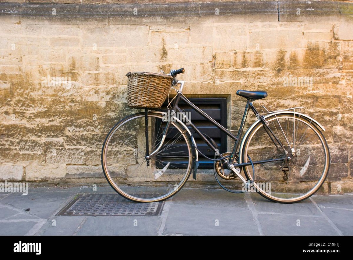 A Row of Cafes Bikes in Cambridge England
