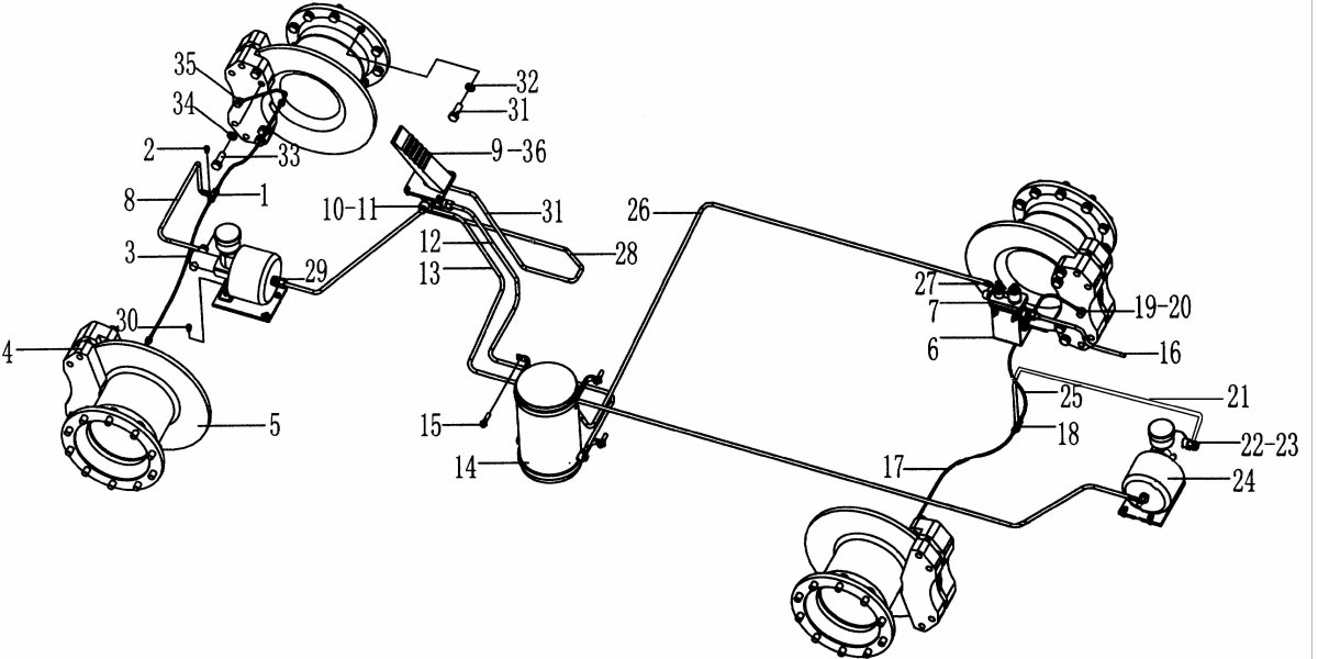 Тормозная система погрузчика LG 936 Л