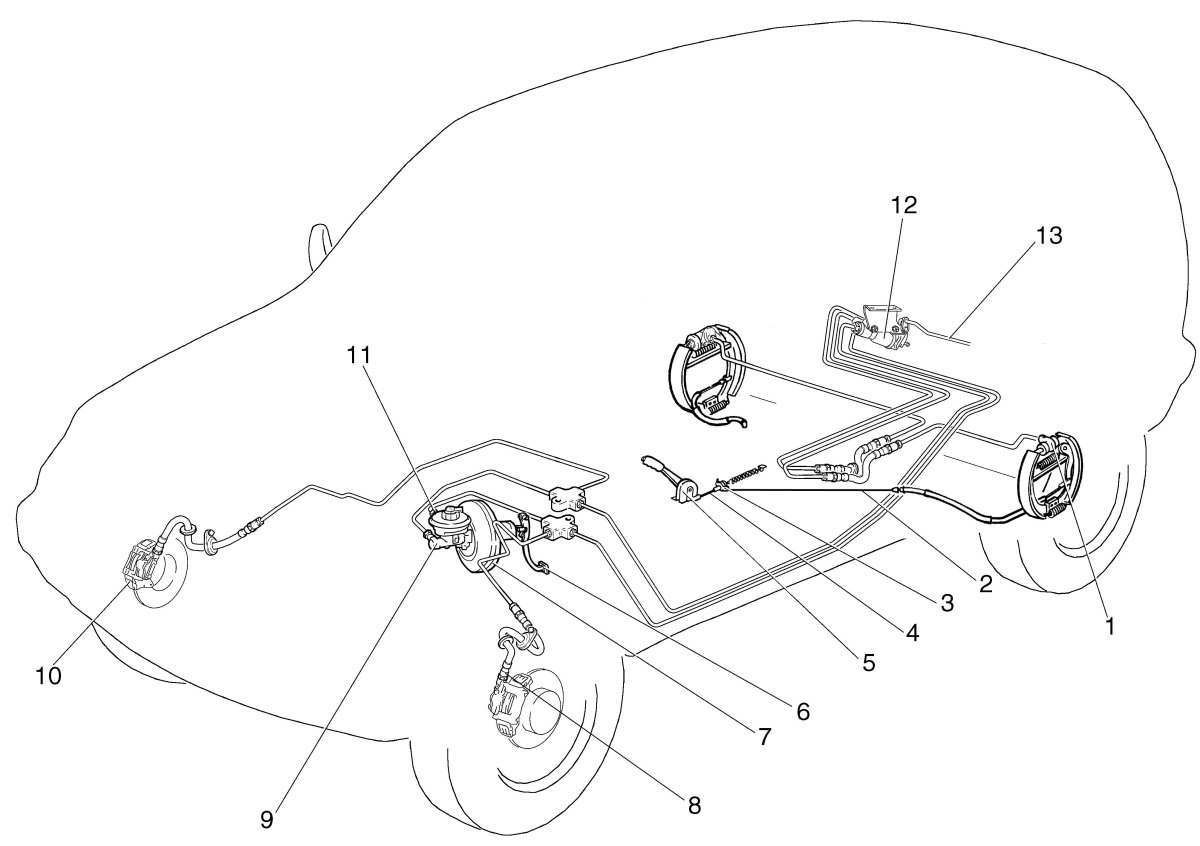 Задняя тормозная система 2123