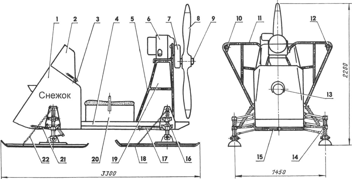 Аэросани Север-2 чертежи