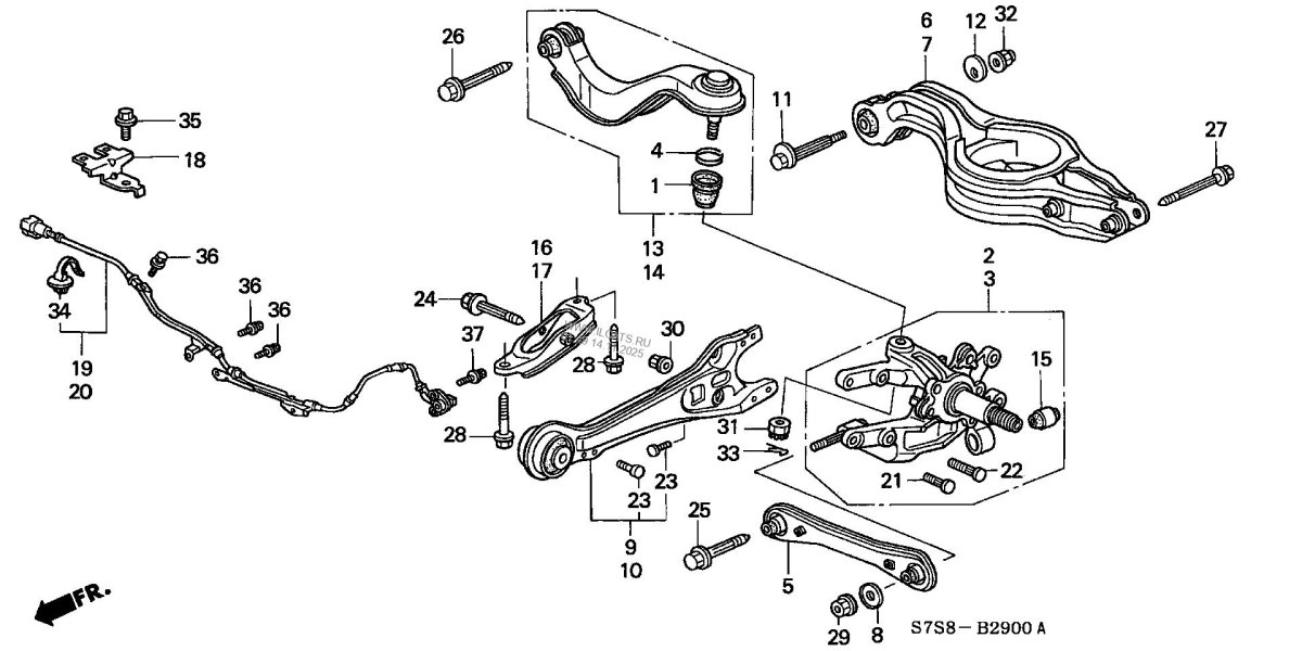 Задняя подвеска Хонда Степвагон рф2 задняя