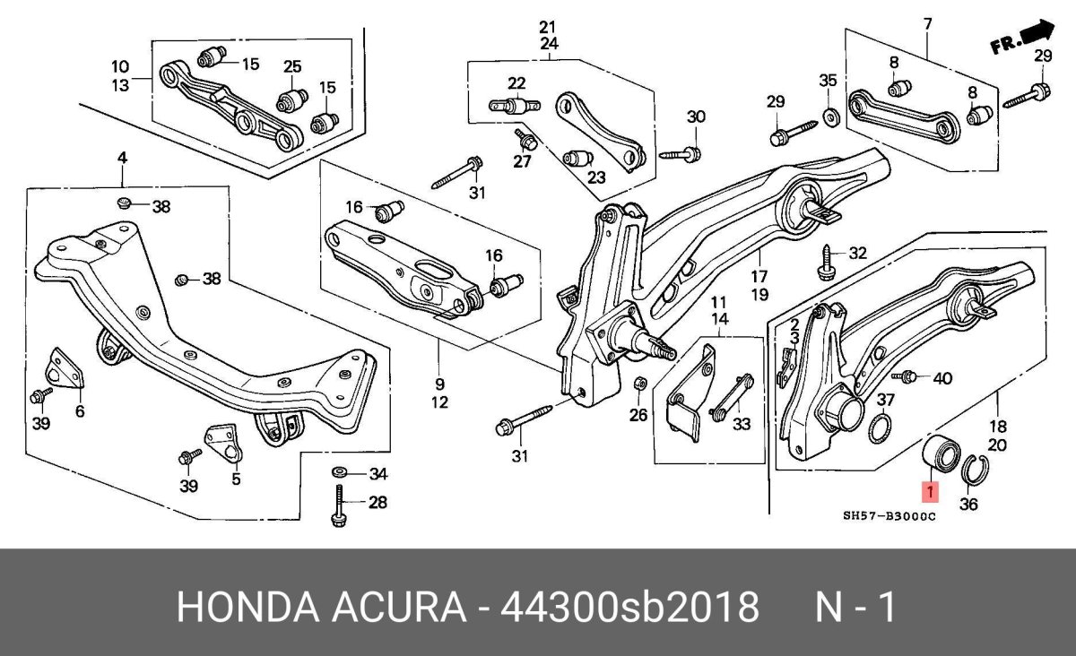 Задняя подвеска Хонда ek3