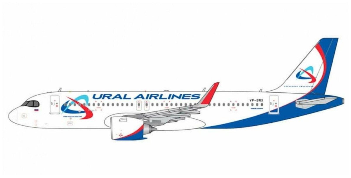 Модель самолета Уральские авиалинии Аэробус 321