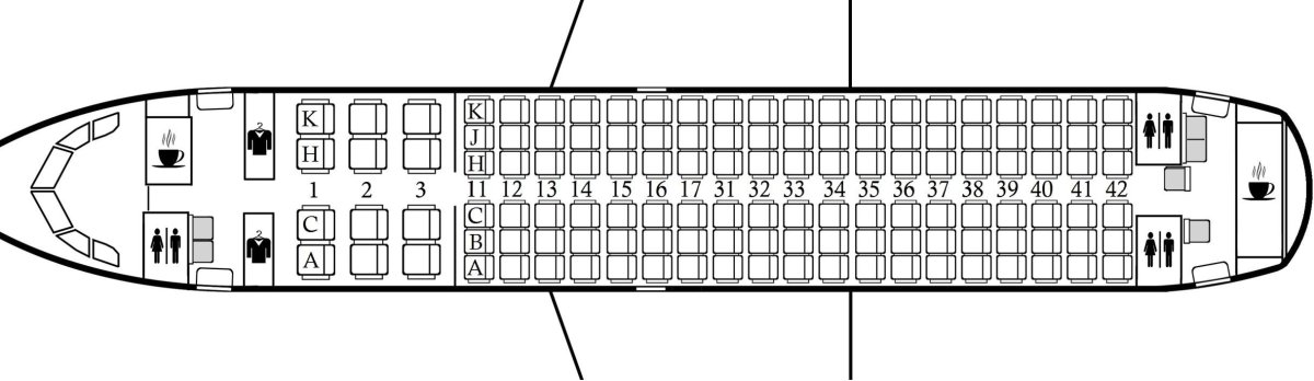 Эмбраер 190 салон