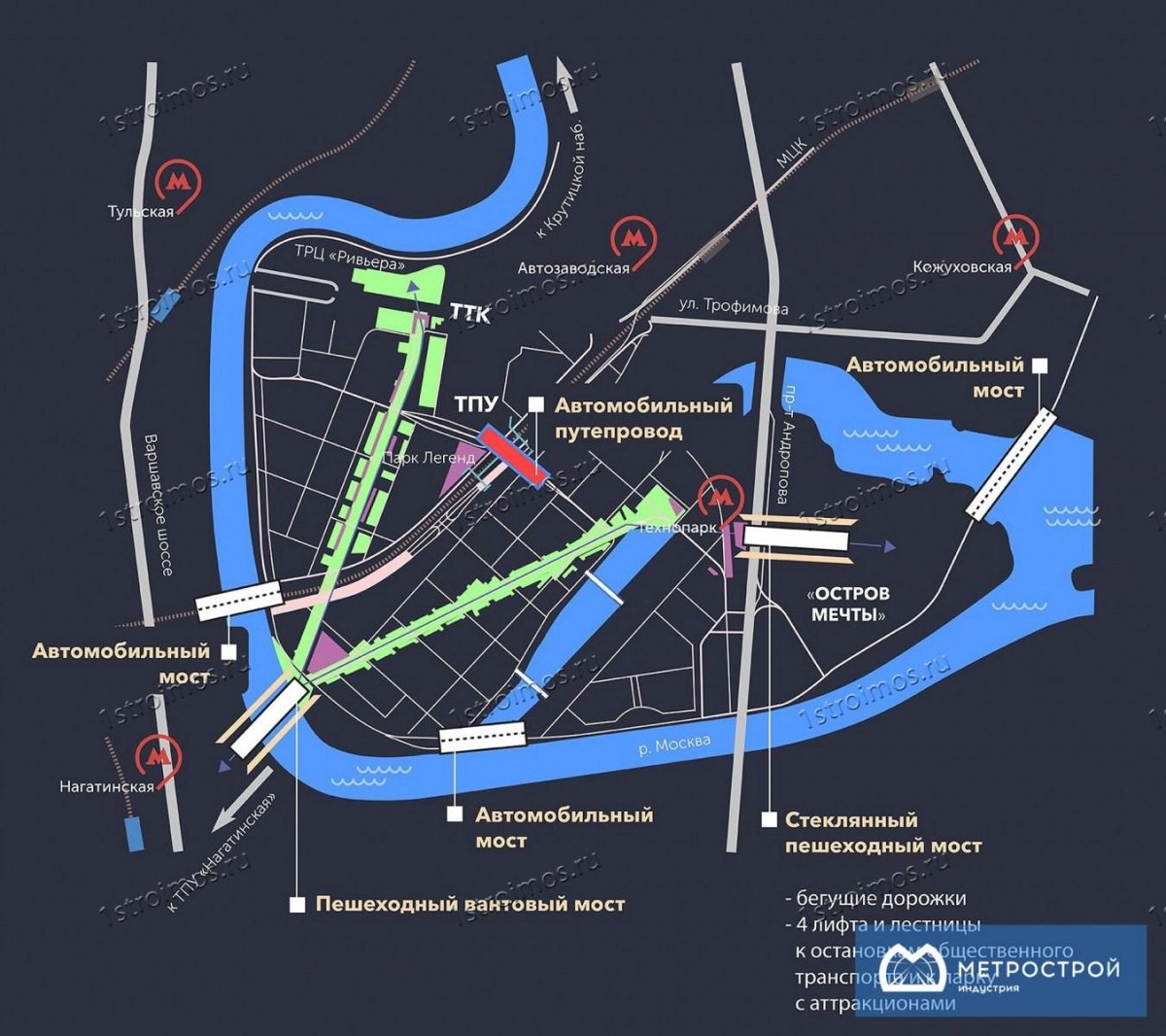 Проект мостов территории ЗИЛ
