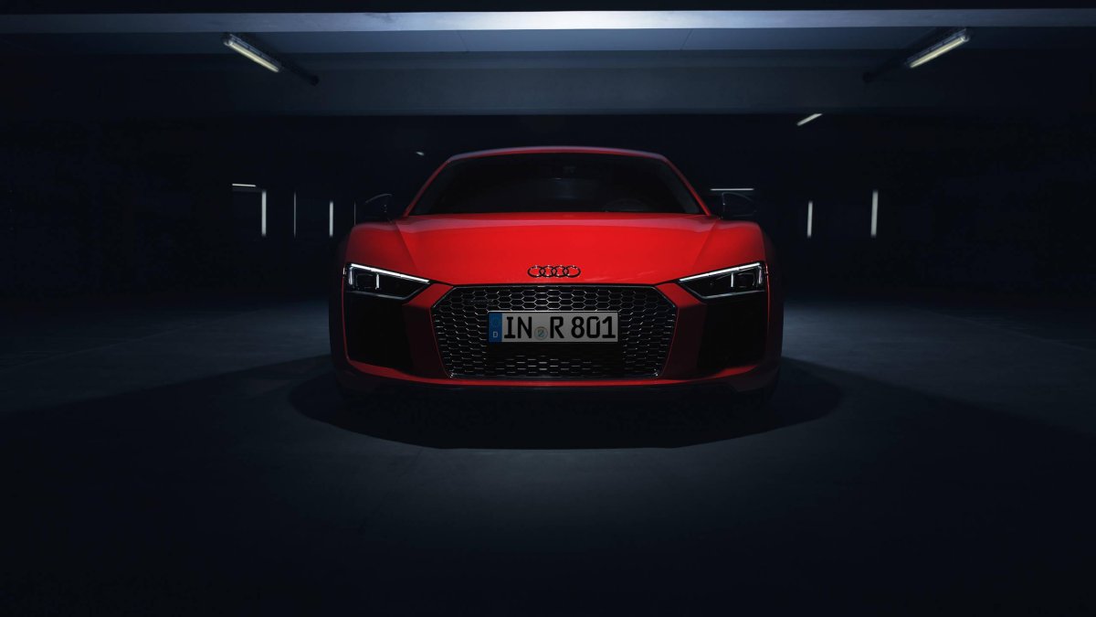 Audi r8 Black Red 4k