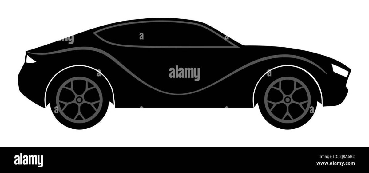 Локомотив силуэт вектор сбоку