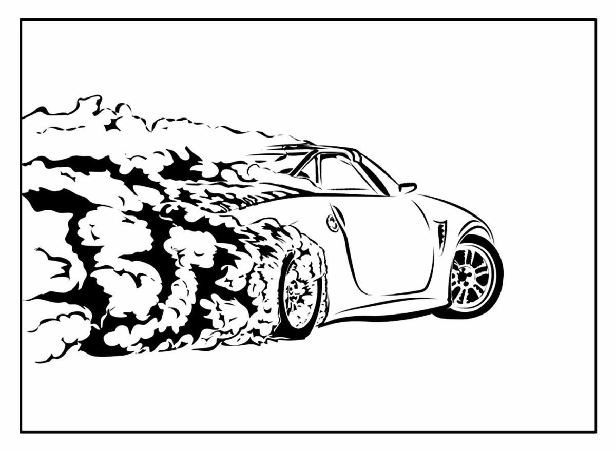 Раскраска дрифтовые машины