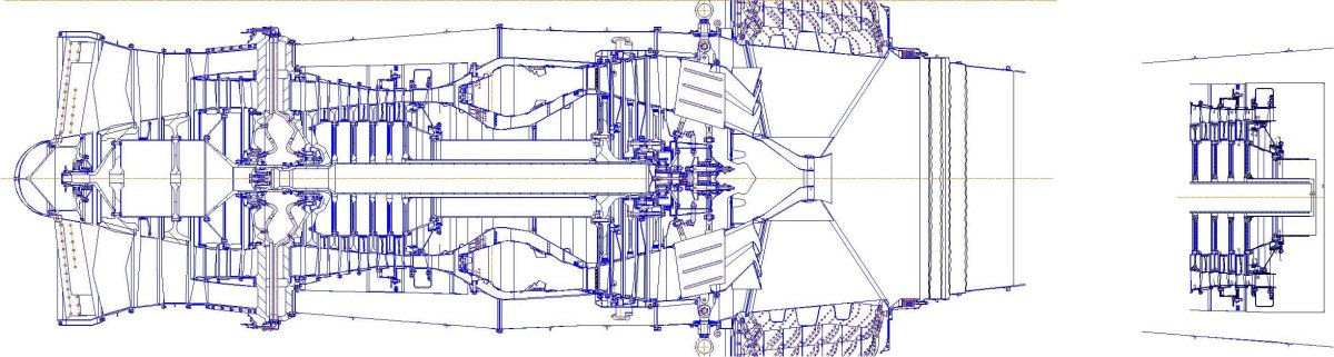 Конструктивная схема авиадвигателя д-30