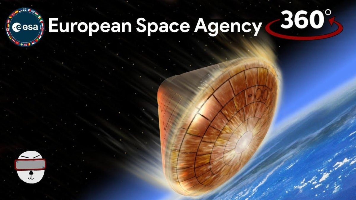 Космический корабль падает на землю