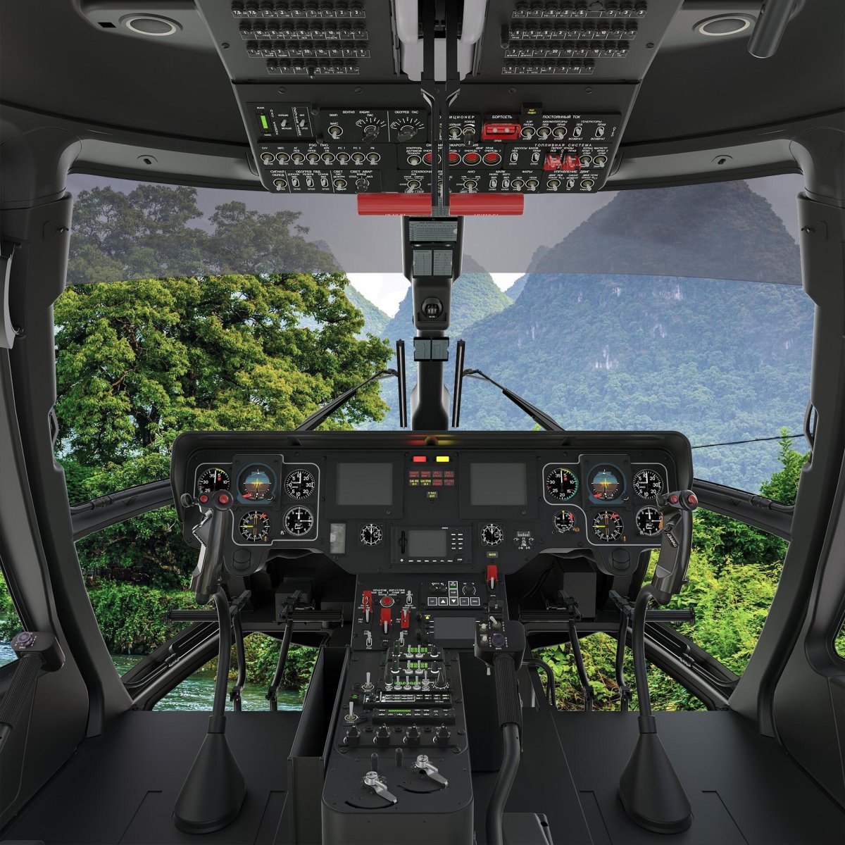 Ансат вертолёт приборная панель