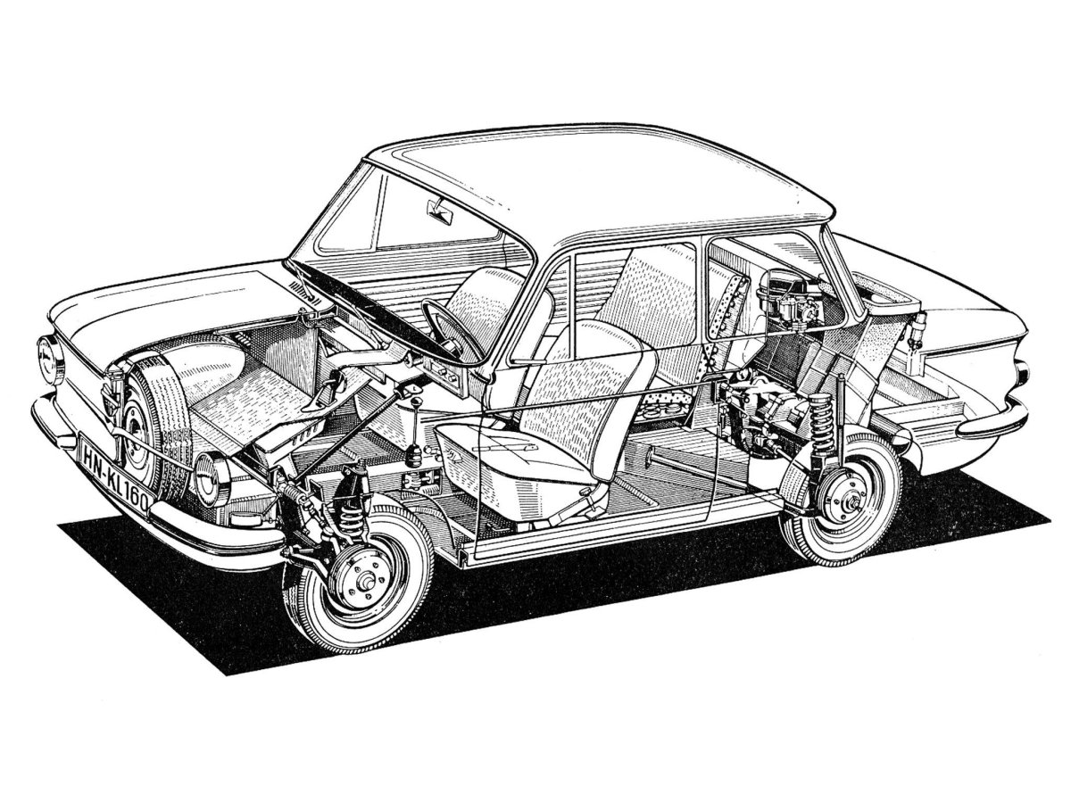 ЗАЗ-968м "Запорожец" чертеж