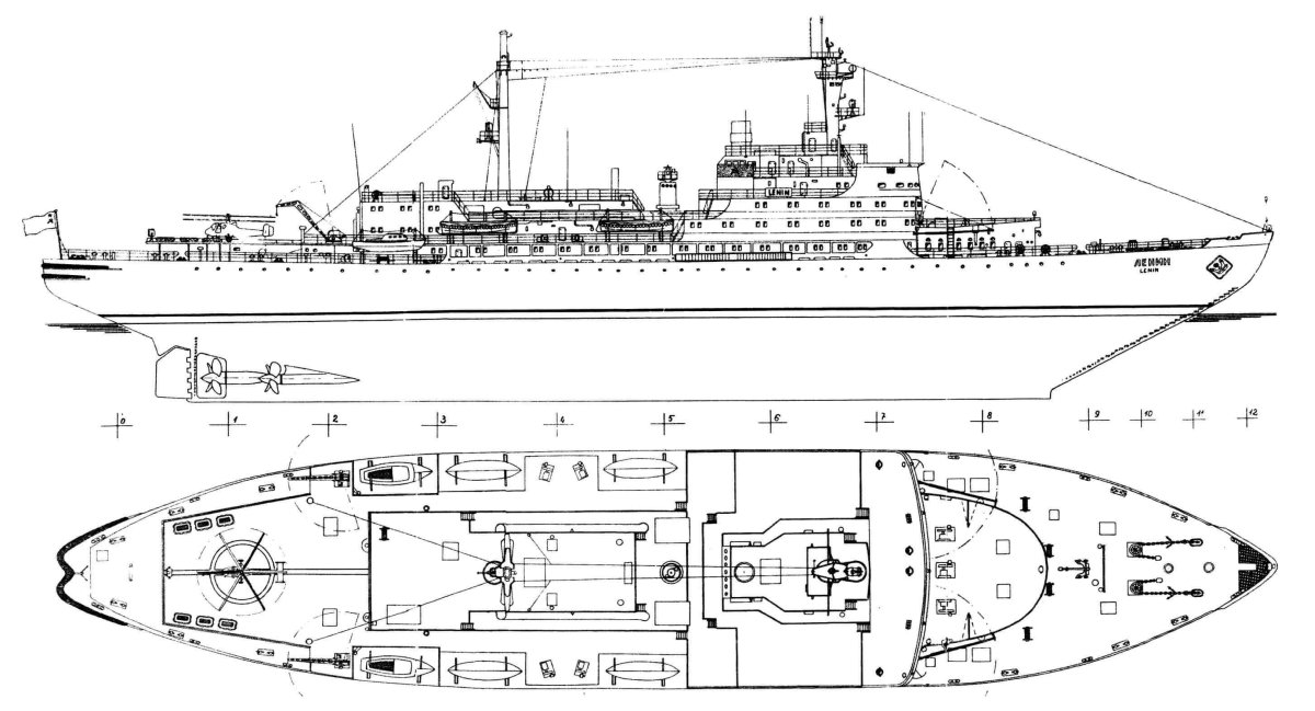 Атомный ледокол Ленин схема