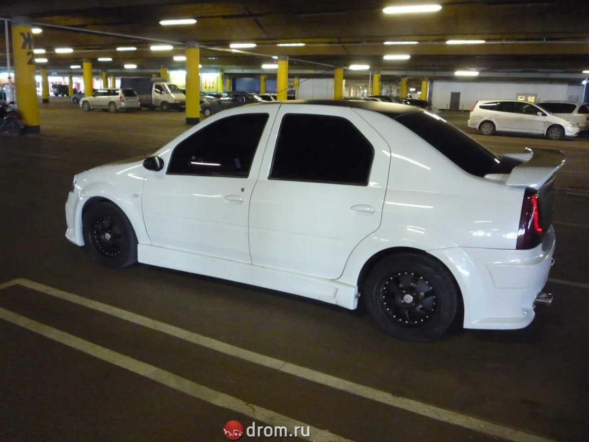 Рено Логан 1 белый тюнинг