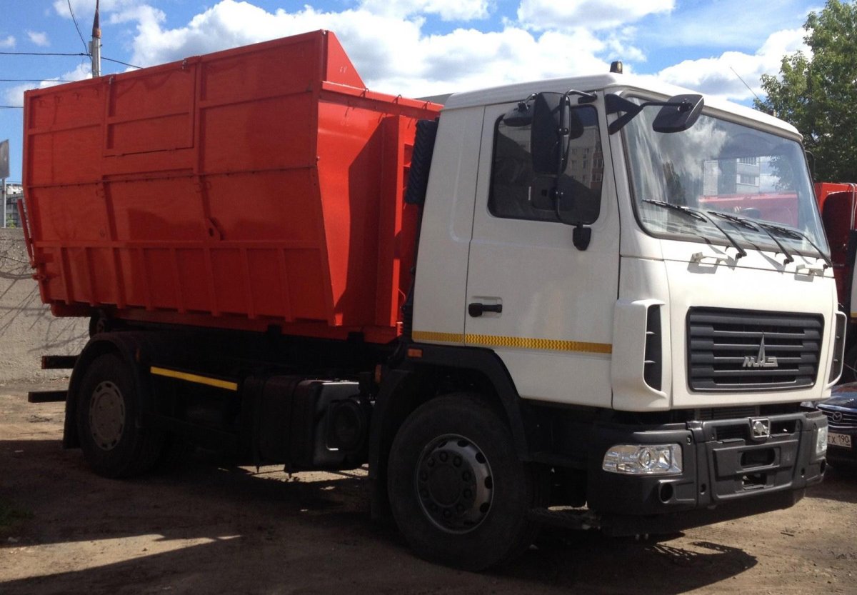 МАЗ мусоровоз мультилифт