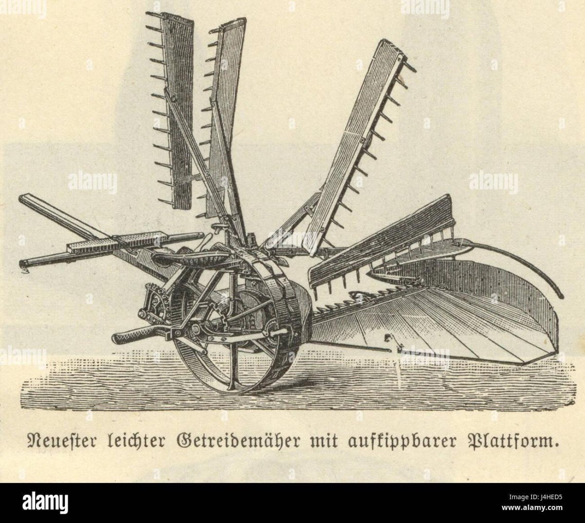 Конная жатка лобогрейка