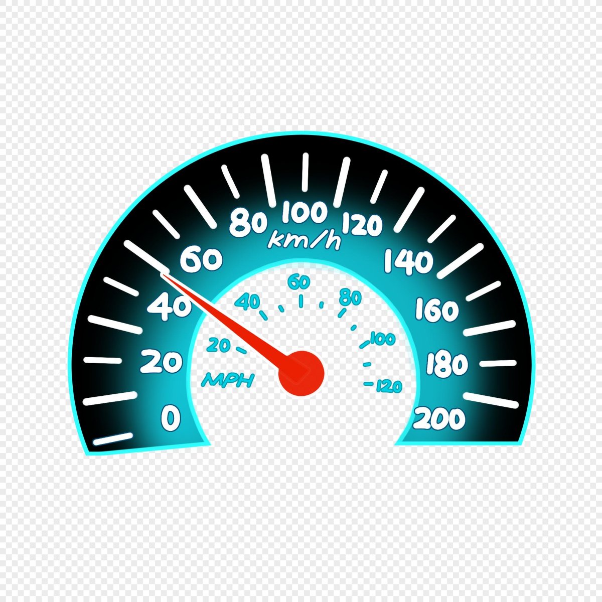 Спидометр без фона