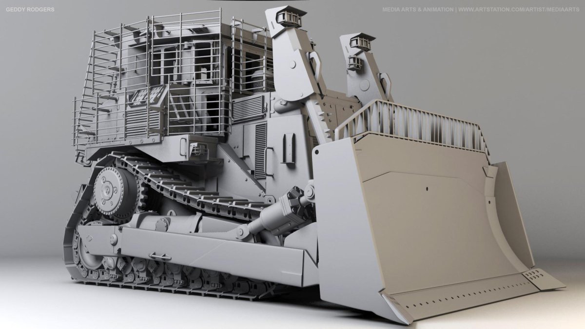 SS-002 техника и вооружение d9r Armored Bulldozer (1:35)