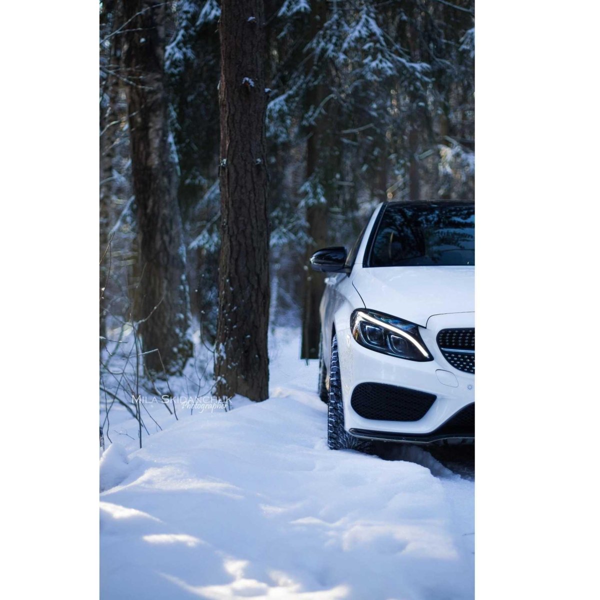 Мерседес 63 АМГ зима