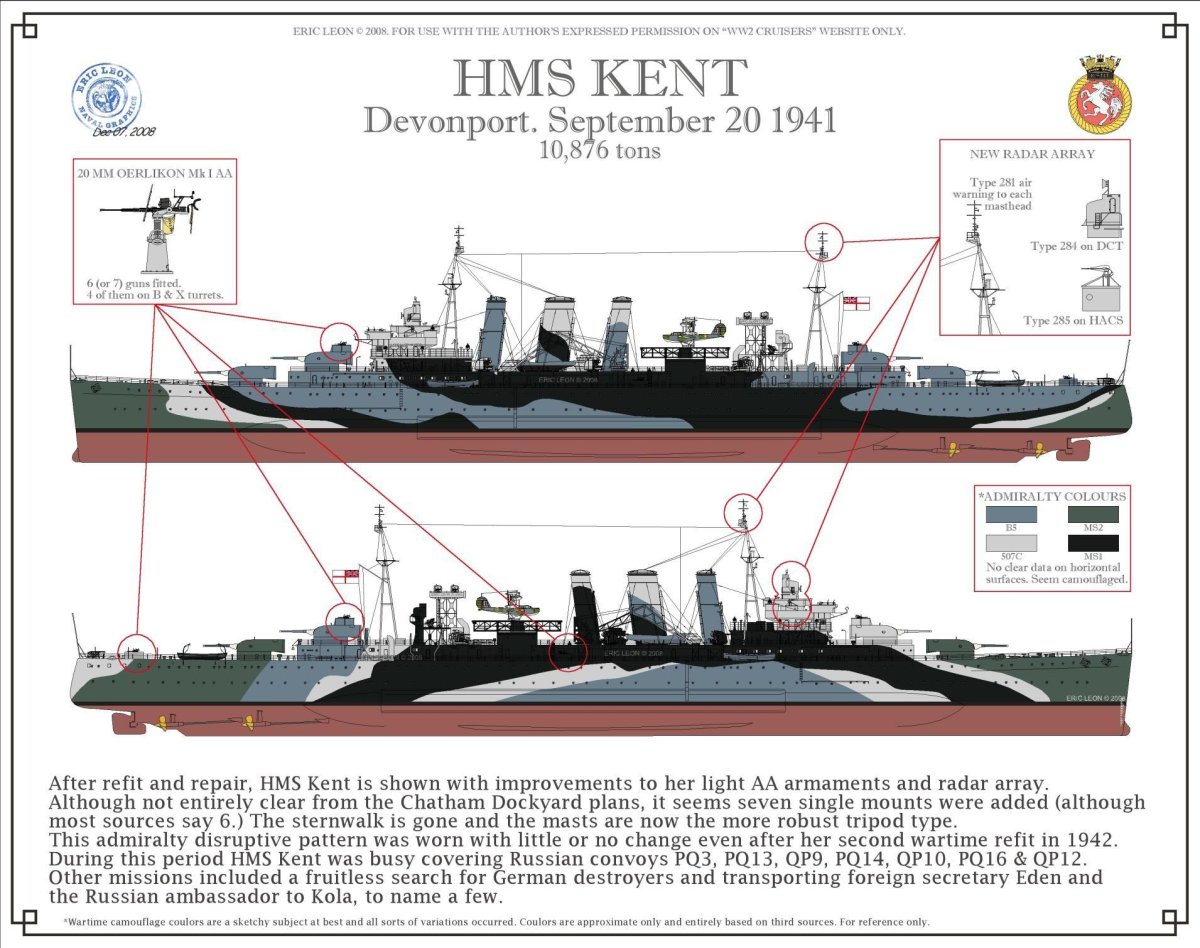 HMS Kent (1:350)