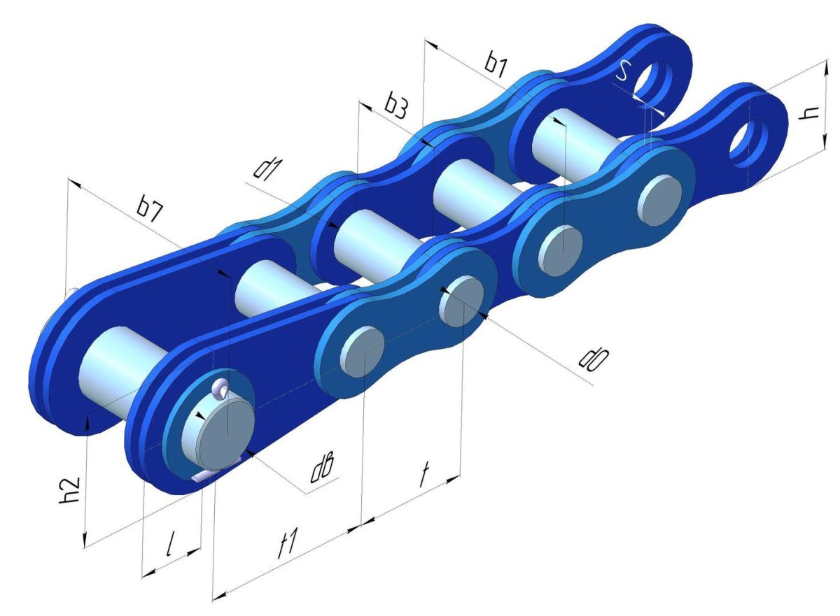 Цепь грузовая пластинчатая