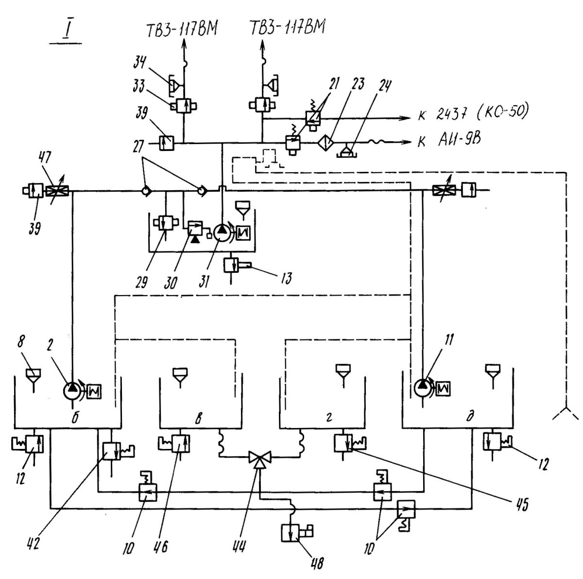 Принципиальная схема топливной системы