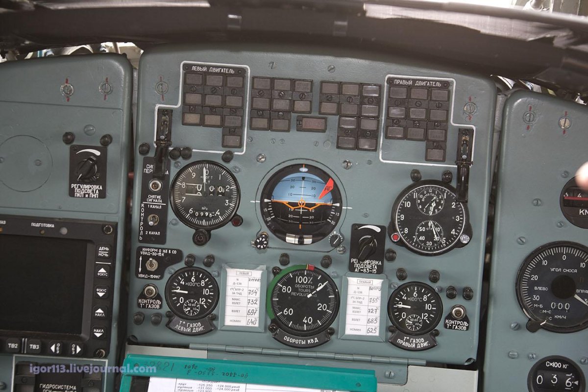 Приборная панель вертолета ми-8
