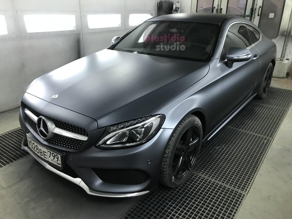 Мерседес w205 серый матовый