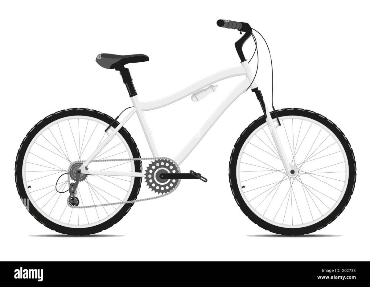 Велосипед на белом фоне