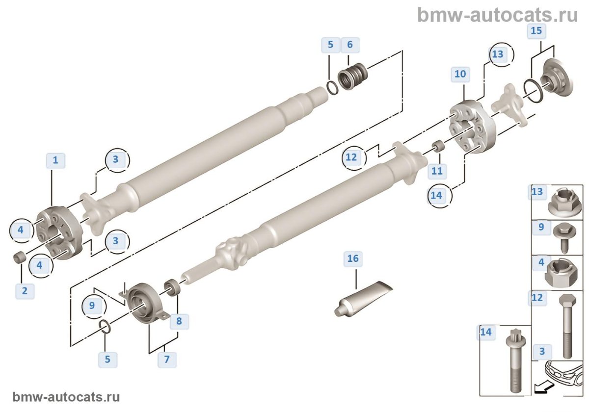 Муфта карданного вала BMW f10
