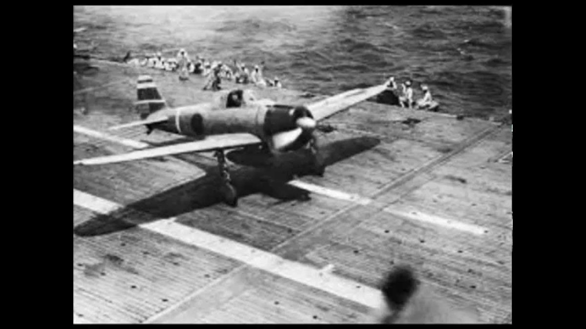 A6m Zero на палубе авианосца