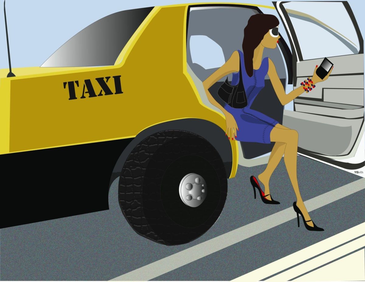 Такси рисунок
